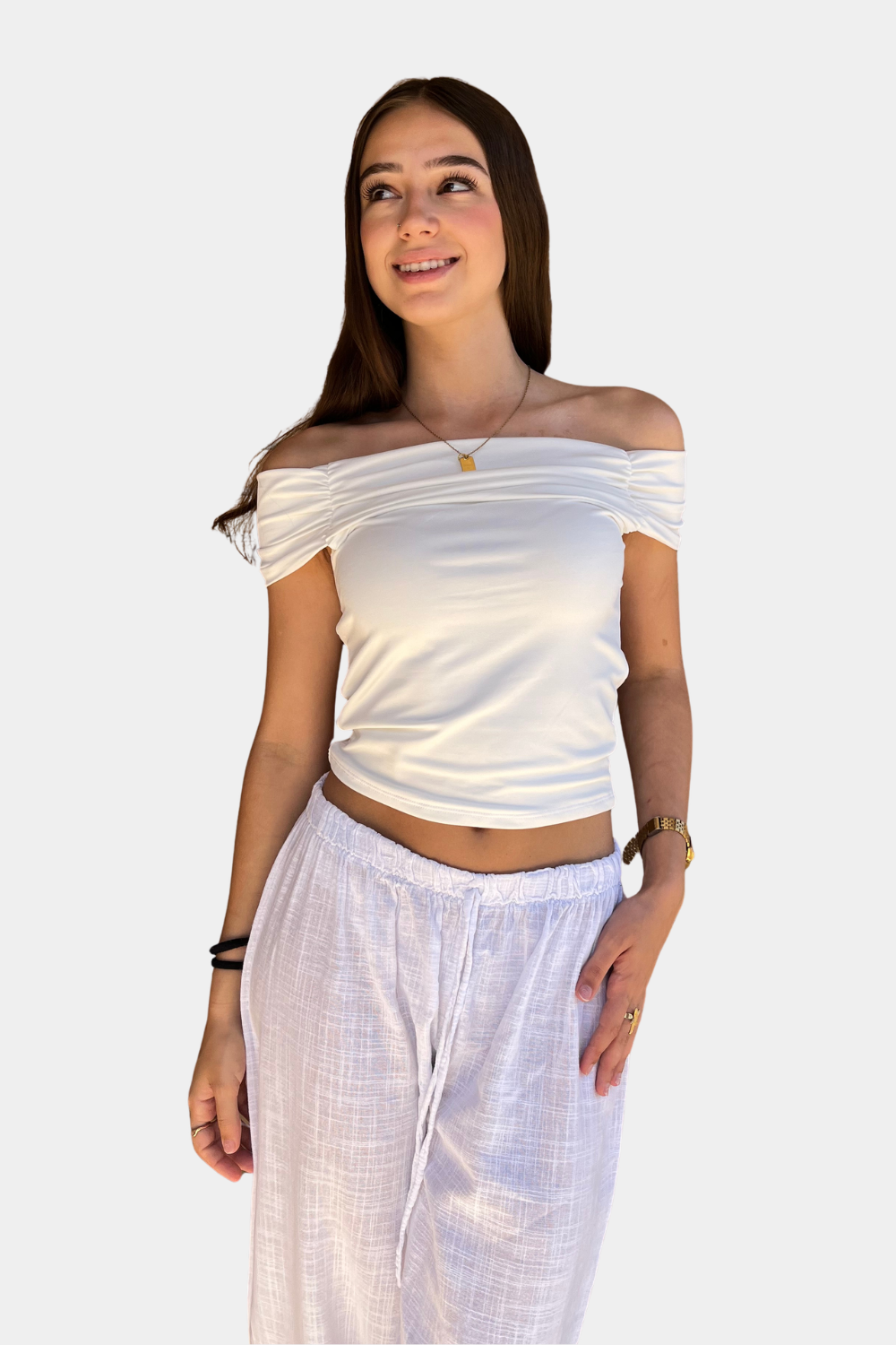 TOP HOMBROS DESCUBIERTOS BLANCO