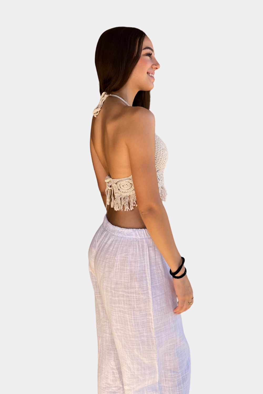 TOP CROCHET FLECOS BEIGE